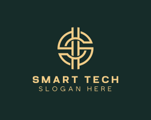 Cryptocurrency Tech Letter S logo design