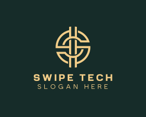 Cryptocurrency Tech Letter S logo design