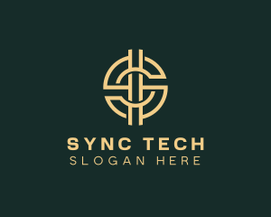 Cryptocurrency Tech Letter S logo design