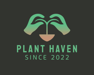 Garden Plant Hand logo design