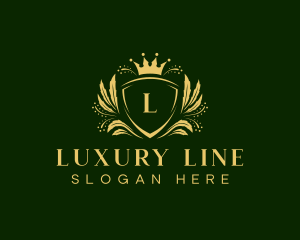 Floral Luxury Crown logo design