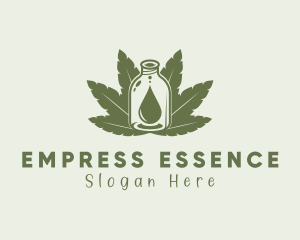 Marijuana Extract Bottle logo design