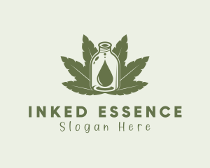 Marijuana Extract Bottle logo design