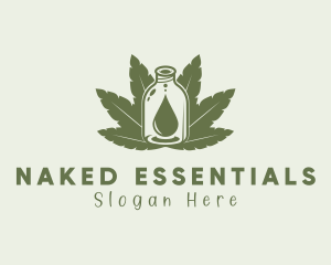 Marijuana Extract Bottle logo design