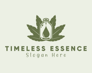 Marijuana Extract Bottle logo design