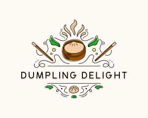 Dumpling Food Diner logo design