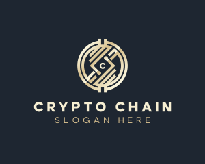 Crypto Currency Fintech logo design