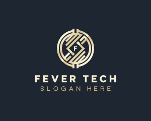 Tech Cryptocurrency Fintech logo design