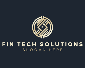 Tech Cryptocurrency Fintech logo design