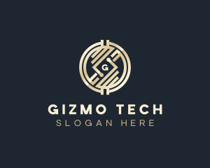 Tech Cryptocurrency Fintech logo design