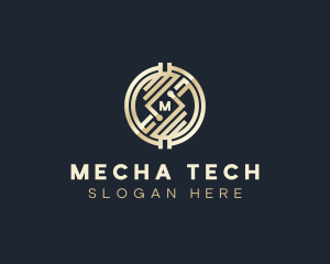 Tech Cryptocurrency Fintech logo design