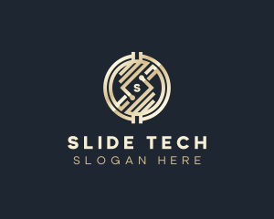 Tech Cryptocurrency Fintech logo design