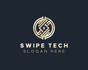 Tech Cryptocurrency Fintech logo design