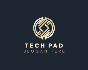 Tech Cryptocurrency Fintech logo design