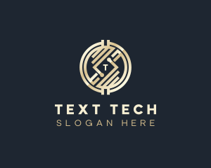 Tech Cryptocurrency Fintech logo design