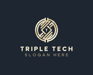 Tech Cryptocurrency Fintech logo design