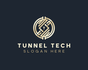 Tech Cryptocurrency Fintech logo design