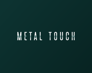 Metallic Metal Wordmark logo