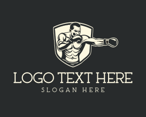 Vintage Boxing Punch logo