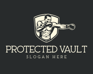 Vintage Boxing Punch logo design