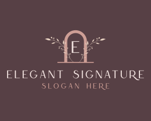 Elegant Beauty Floral Boutique logo design