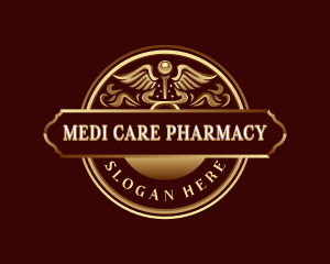 Luxury Caduceus Pharmacy logo design