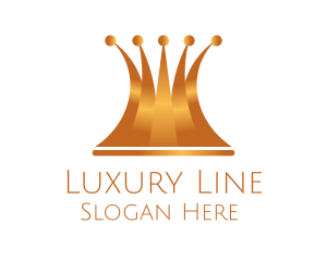 Bronze Luxury Crown logo design