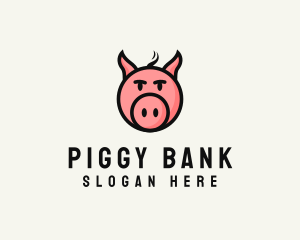 Pig Head Animal logo design