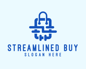 Plumbing Shopping Bag logo design