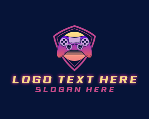 Neon Retro Game Controller logo