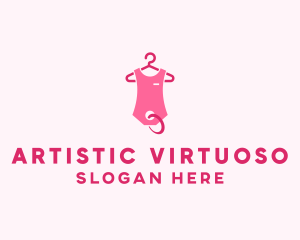 Pink Kids Baby Clothing Apparel logo design