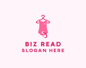 Pink Kids Baby Clothing Apparel logo design