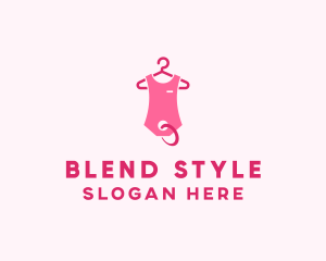 Pink Kids Baby Clothing Apparel logo design