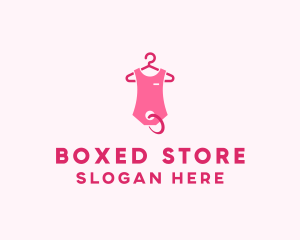 Pink Kids Baby Clothing Apparel logo design