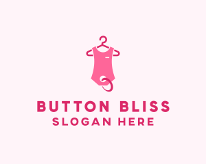 Pink Kids Baby Clothing Apparel logo design