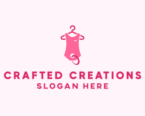 Pink Kids Baby Clothing Apparel logo design