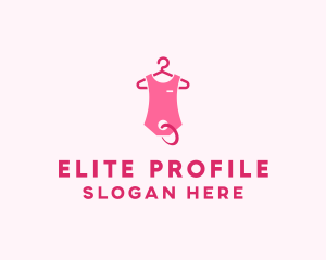 Pink Kids Baby Clothing Apparel logo design