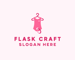 Pink Kids Baby Clothing Apparel logo design