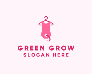 Pink Kids Baby Clothing Apparel logo design