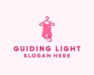 Pink Kids Baby Clothing Apparel logo design