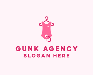 Pink Kids Baby Clothing Apparel logo design