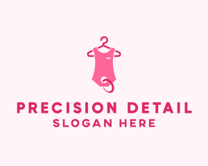 Pink Kids Baby Clothing Apparel logo design