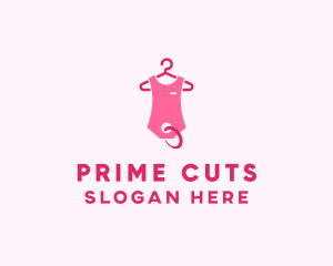 Pink Kids Baby Clothing Apparel logo design