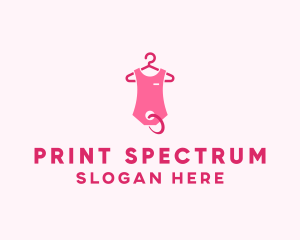 Pink Kids Baby Clothing Apparel logo design