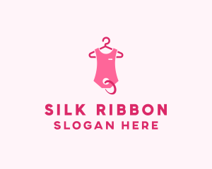 Pink Kids Baby Clothing Apparel logo design