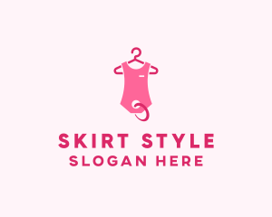 Pink Kids Baby Clothing Apparel logo design