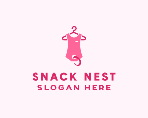 Pink Kids Baby Clothing Apparel logo design