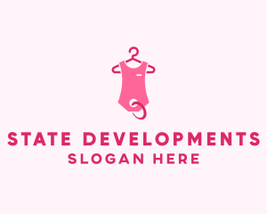 Pink Kids Baby Clothing Apparel logo design