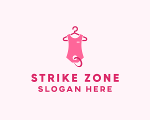 Pink Kids Baby Clothing Apparel logo design