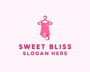 Pink Kids Baby Clothing Apparel logo design